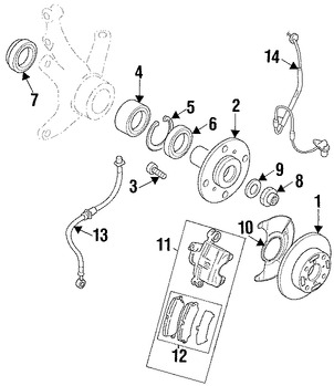Foto de Maza de la Rueda Original para Suzuki Esteem Suzuki Aerio Marca SUZUKI N�mero de Parte 4342050853