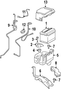 Foto de Bandeja de la batera Original para Suzuki XL-7 2007 2008 2009 Marca SUZUKI Nmero de Parte 3366078J01