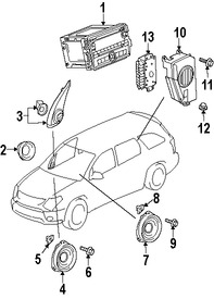 Foto de Altavoz Original para Suzuki XL-7 2007 2008 2009 Marca SUZUKI N�mero de Parte 3910278J00
