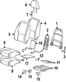 Foto de Almohadilla Calentadora de Asiento Original para Suzuki XL-7 2007 2008 2009 Marca SUZUKI Nmero de Parte 8537078J00