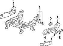 Foto de Cubierta de Riel de Asiento Original para Suzuki XL-7 2007 2008 2009 Marca SUZUKI Nmero de Parte 8572078J10