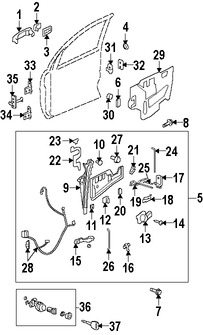 Foto de Freno de puerta Original para Suzuki XL-7 2007 2008 2009 Marca SUZUKI N�mero de Parte 8181078J00
