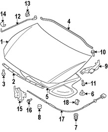 Foto de Panel de Cap� Original para Suzuki SX4 Marca SUZUKI N�mero de Parte 5730080810
