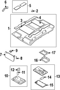 Foto de Luz de mapa Original para Suzuki SX4 Marca SUZUKI N�mero de Parte 3623079J006GS