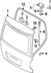 Foto de Soporte Elevaci�n Puerta Trasera Original para Suzuki SX4 2007 2008 Marca SUZUKI N�mero de Parte 8185080810