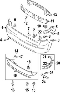 Foto de Tornillo de cubierta de parachoques Original para Suzuki SX4 Marca SUZUKI Nmero de Parte 032410616E