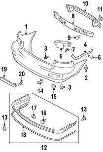 Foto de Barra de impacto de parachoque Original para Suzuki SX4 Marca SUZUKI Nmero de Parte 6556080J00