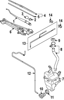 Foto de Brazo de Limpiaparabrisas Original para Suzuki Kizashi 2010 2011 2012 2013 Marca SUZUKI N�mero de Parte 3831057L00