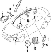 Foto de Sensor de impacto del Air Bag Original para Suzuki Kizashi Suzuki SX4 Marca SUZUKI Nmero de Parte 3893057L10