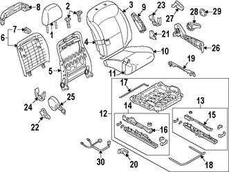 Foto de Bastidor de Asiento Original para Suzuki Kizashi 2010 2011 2012 2013 Marca SUZUKI N�mero de Parte 8560358L03