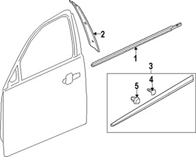 Foto de Protector contra Intemperie Cristal de Puerta Original para Suzuki Kizashi 2010 2011 2012 2013 Marca SUZUKI Nmero de Parte 8381157L00