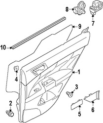 Foto de Panel Interior de Puerta Original para Suzuki Kizashi 2010 2011 2012 2013 Marca SUZUKI N�mero de Parte 8374057L00GND
