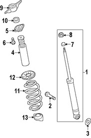 Foto de Muelle Helicoidal Original para Suzuki Kizashi 2011 2012 2013 Marca SUZUKI N�mero de Parte 4131157L41
