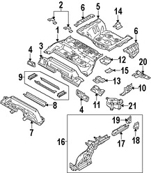 Foto de Travesano Plataforma de Piso Original para Suzuki Kizashi 2010 2011 2012 2013 Marca SUZUKI Nmero de Parte 6271057L00