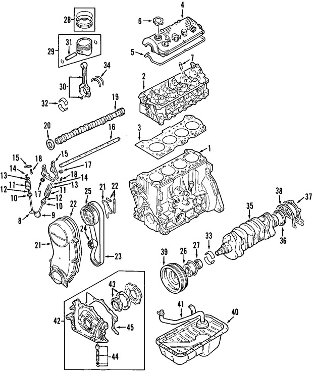 Foto de Juego Completo Empacaduras del Motor Original para Suzuki Vitara 1999 2000 2001 Marca SUZUKI Nmero de Parte 1140065851