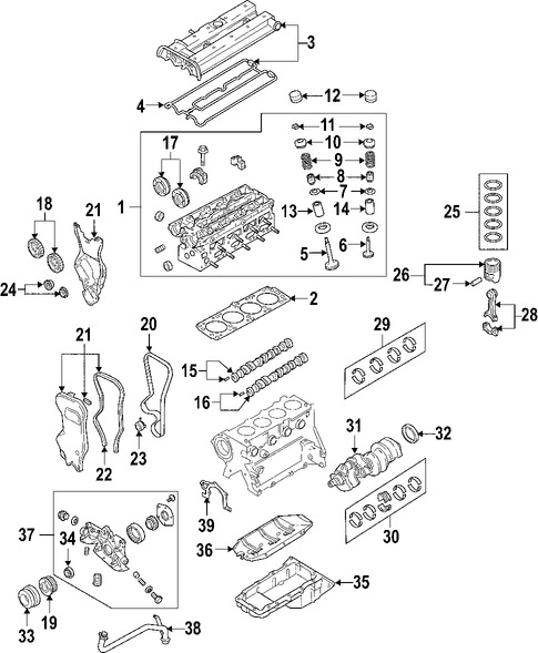 Foto de Motor Completo Original para Suzuki Forenza 2006 2007 2008 Suzuki Reno 2006 2007 Marca SUZUKI Nmero de Parte 1000085Z30