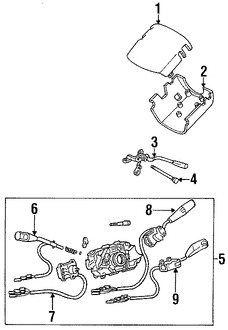 Foto de Interruptor Combinado Original para Toyota Previa 1991 Marca TOYOTA N�mero de Parte 8431028370