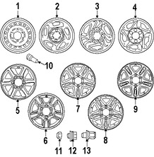 Foto de Ruedas Original para Toyota Tundra Toyota Sequoia Toyota Tacoma Marca TOYOTA N�mero de Parte 42601AF010
