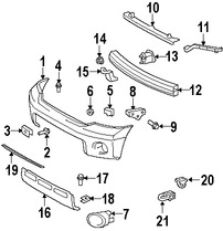 Foto de Soporte de cubierta de parachoques Original para Toyota Tundra Toyota Sequoia Marca TOYOTA N�mero de Parte 525380C020