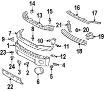 Foto de Tuerca de barra de impacto de parachoque  Original para Toyota Tundra Marca TOYOTA N�mero de Parte 90178A0067
