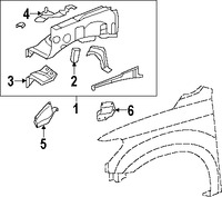 Foto de Bandeja de la bater�a Original para Toyota Tundra Toyota Sequoia Marca TOYOTA N�mero de Parte 537710C030