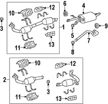Foto de Convertidor Catal�tico Original para Toyota Tundra Toyota Sequoia Marca TOYOTA N�mero de Parte 174500S140