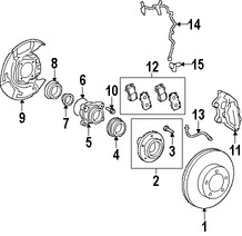 Foto de Maza de la Rueda Original para Toyota Tundra Toyota Sequoia Marca TOYOTA N�mero de Parte 435020C021