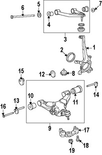 Foto de Tornillo de Brazo de Control de Suspension Original para Toyota Tundra Toyota Sequoia Marca TOYOTA N�mero de Parte 90119A0204
