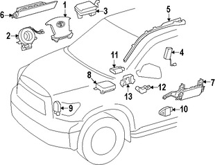 Foto de Sensor de impacto del Air Bag Original para Toyota Tundra Marca TOYOTA N�mero de Parte 898310C020