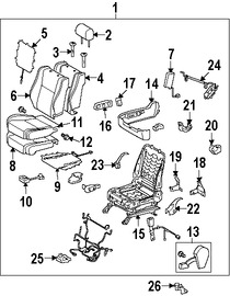 Foto de Almohadilla Calentadora de Asiento Original para Toyota Tundra Toyota Sequoia Marca TOYOTA N�mero de Parte 875300C010