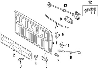 Foto de Manilla de Puerta Posterior Original para Toyota Tundra Marca TOYOTA Nmero de Parte 690900C051