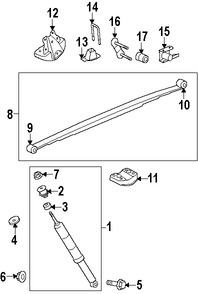Foto de Buje para Hojas de Muelle Original para Toyota Tundra Marca TOYOTA N�mero de Parte 90389A0008