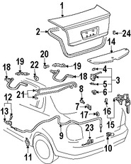 Foto de Bisagra de puerta del maletero Original para Toyota Echo Toyota Tercel Marca TOYOTA Nmero de Parte 6451016030