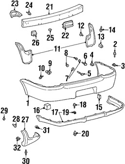 Foto de Perno de la barra de impacto del parachoque Original para Toyota Echo 2000 2001 2002 2003 2004 2005 Marca TOYOTA N�mero de Parte 9011906586
