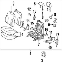 Foto de Asiento Original para Toyota Yaris 2008 Marca TOYOTA N�mero de Parte 7110052U10B3