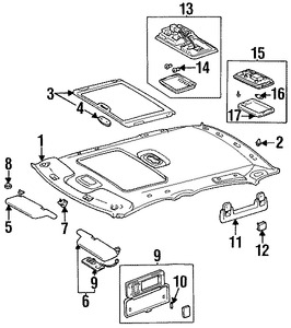 Foto de Lente de luz del domo Original para Toyota Avalon Toyota Solara Marca TOYOTA Nmero de Parte 8124106020