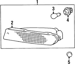 Foto de Luz de estacionamiento Original para Toyota RAV4 1996 1997 Marca TOYOTA N�mero de Parte 8151142020