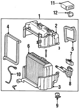 Foto de Conjunto del recipiente y el nucleo del evaporador Original para Toyota RAV4 1996 1997 1998 1999 2000 Marca TOYOTA Nmero de Parte 8851042050