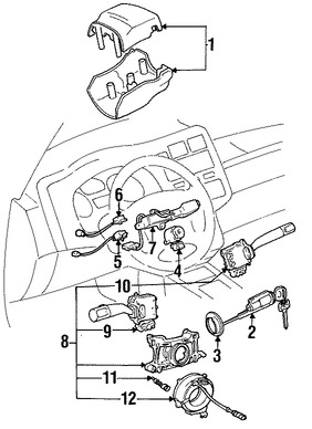 Foto de Aro de Claxon / Bocina Original para Toyota RAV4 1996 1997 Marca TOYOTA Nmero de Parte 8431226010