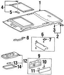 Foto de Techo Interior Original para Toyota RAV4 1997 Marca TOYOTA Nmero de Parte 6331042040B0