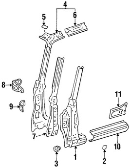 Foto de Estribo Original para Toyota RAV4 1996 1997 1998 1999 Marca TOYOTA N�mero de Parte 6141142050