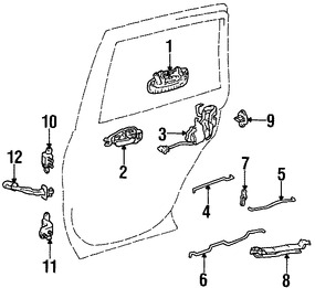 Foto de Freno de puerta Original para Toyota RAV4 1996 1997 1998 1999 2000 Marca TOYOTA N�mero de Parte 6864042010