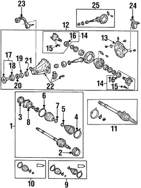 Foto de Juego Bota para Junta Homocinetica Original para Toyota RAV4 Marca TOYOTA Nmero de Parte 0443842150
