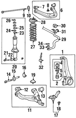Foto de Buje del Brazo de Control de la Suspensin Original para Toyota 4Runner Toyota Tacoma Marca TOYOTA Nmero de Parte 4806135040