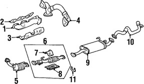 Foto de M�ltiple de Escape Original para Toyota 4Runner Toyota Tundra Toyota Tacoma Marca TOYOTA N�mero de Parte 1714262110