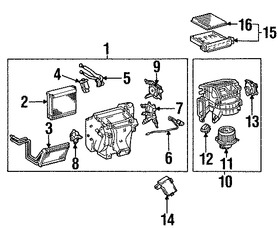 Foto de Conjunto del recipiente y el nucleo del evaporador Original para Toyota 4Runner 2006 2007 2008 2009 Marca TOYOTA Nmero de Parte 8705035080