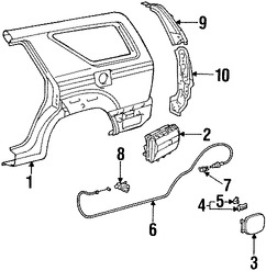 Foto de Cable de Puerta del Tanque de Combustible Original para Toyota 4Runner Marca TOYOTA Nmero de Parte 7703535120