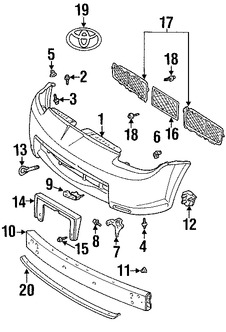 Foto de Perno de cubierta de parachoques Original para Toyota MR2 Spyder 2000 2001 2002 2003 2004 2005 Marca TOYOTA Nmero de Parte 9011906827