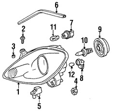 Foto de Faro Original para Toyota MR2 Spyder 2000 2001 2002 Marca TOYOTA N�mero de Parte 8113017170