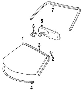 Foto de Parabrisas de Cristal Original para Toyota MR2 Spyder 2000 2001 2002 Marca TOYOTA Nmero de Parte 5610117020